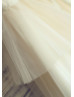 Ivory Cotton Champagne Tulle Cupcake Flower Girl Dress